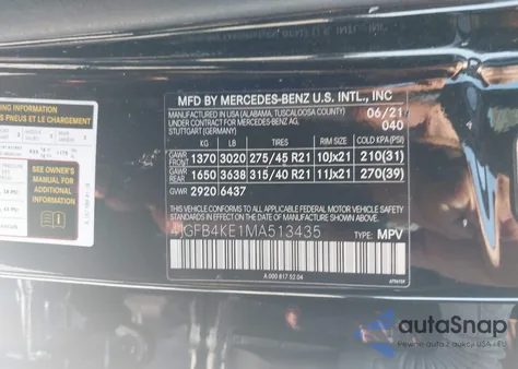 2021 Mercedes-Benz Gle 350 4Matic from USA, damaged, VIN 4JGFB4KE1MA513435